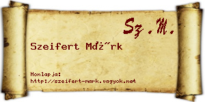 Szeifert Márk névjegykártya